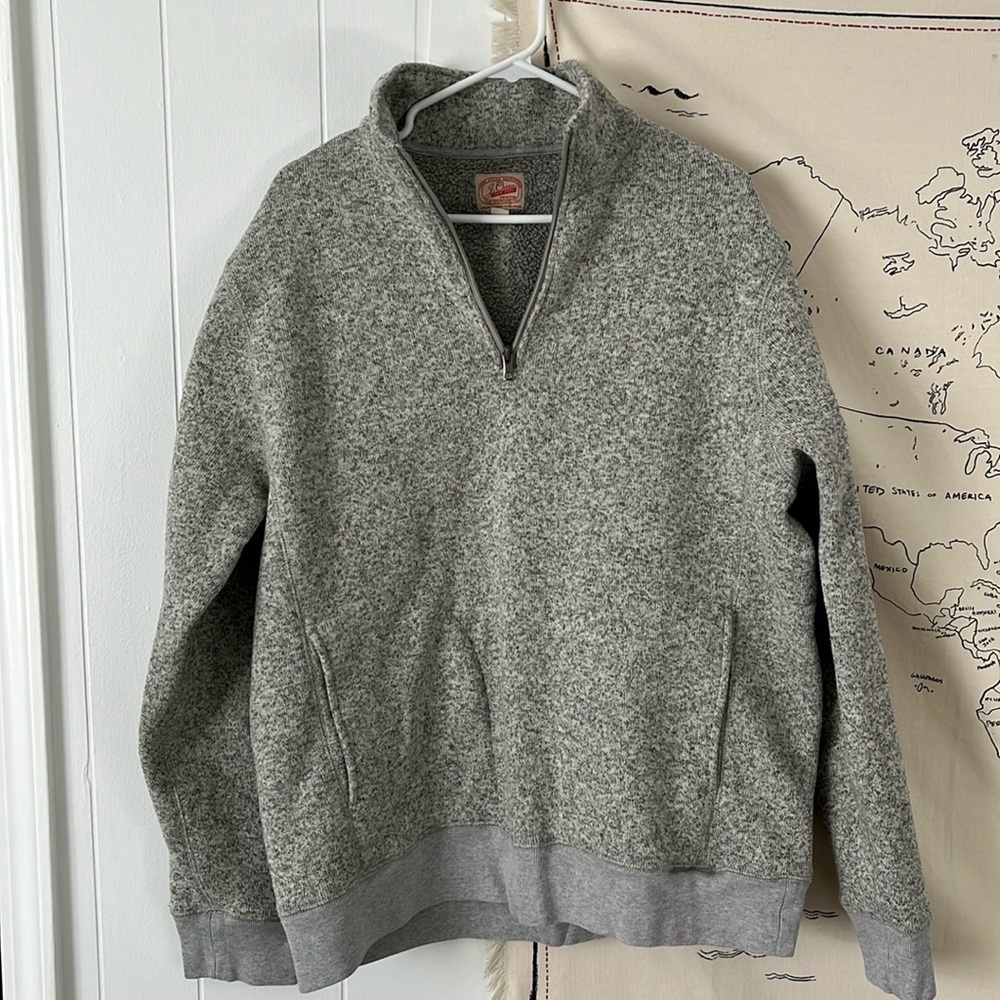 J Crew Fleece Quarter Zip